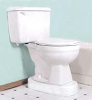 device to raise the height of a toilet