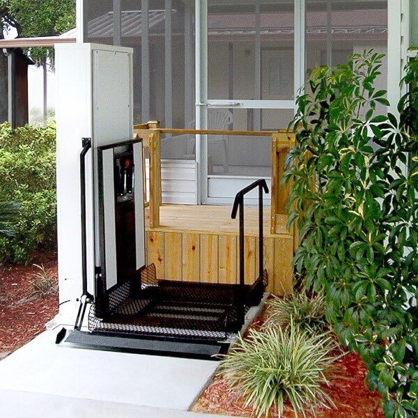 porch wheelchair lift at home