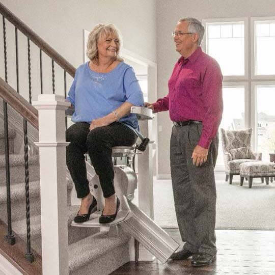 easy ride up the stairs with the stair lift