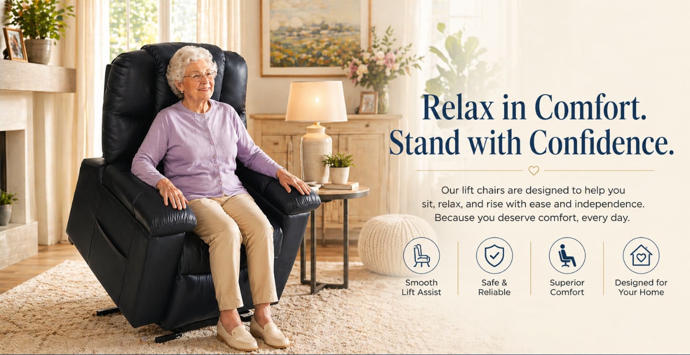 grandmother enjoying the benefits of a liftchair