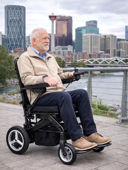 man on Power Wheelchair in Calgary